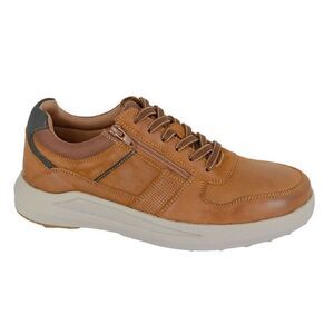 Route 21 Mens Original Denim Leather Zip Sneakers / Tan